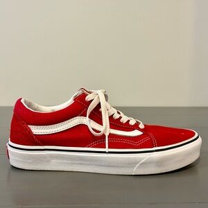 Vans Old Skool Skate Unisex Off The Wall Red  Shoes Sneakers Size M8 W 9.5